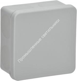 Коробка распаячная Uplast ОП 80х80х40мм IP66 СЕРАЯ под пистолет (100)  1