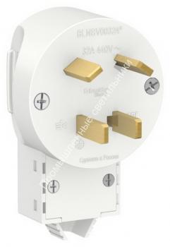 Вилка Blanca 3P+E 32А 400V силовая белая BLNSV003241 1