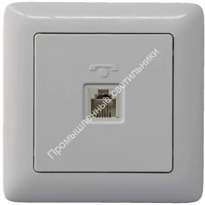 Розетка СП ХИТ телефонная RT-4S3-B (120) 1