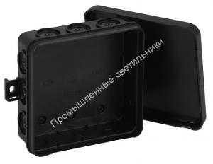 Коробка распаячная ОП 67095Ч 100х100х35 черная IP54 (98) Рувинил 1