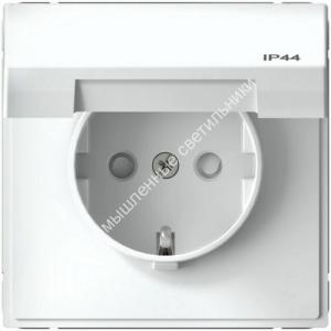 Розетка 16А СП ArtGallery AQUA IP44 б/р з.к. шторки с крышкой белый GAL440146 (10) 1