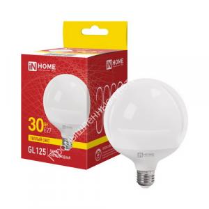 Лампа GL125-VC 30W/3000K/E27/3000Lm 230V 125мм IN HOME  1