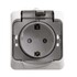 Розетка ОП ПГ Этюд з.к. IP44 PA16-044B (12/96) 3