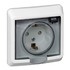 Розетка СП ПГ Этюд з.к. IP44 шторки PC16-044B (14/84) 1