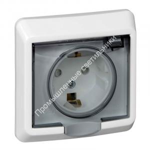 Розетка СП ПГ Этюд з.к. IP44 шторки PC16-044B (14/84) 1