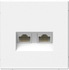 Розетка 2СП ArtGallery б/р комп. RJ45+RJ45 кат.6А белый GAL000188 (5) 1