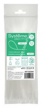 Хомут нейлоновый 3,6х150 белый (100) Systeme Electric 1