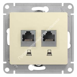 Розетка 2СП GLOSSA б/р комп. GSL000185KK (10/160) 1
