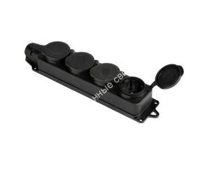 Колодка 4 гн.16А з/к каучук с заглушками черный IP44 1-2.SALE (15) 1